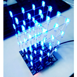 3D LightSquared 4x4x4 LED Cube - efekt świetlny