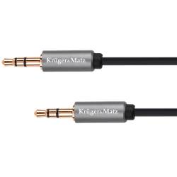 Kabel jack 3,5 wtyk stereo - 3,5 wtyk stereo 1m Kruger&Matz Basic KM1226