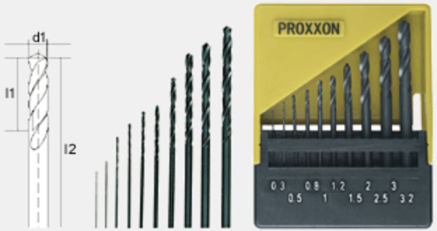 Proxxon 28 874 zestaw 10 sztuk wierteł HHS 0,3-3,2mm