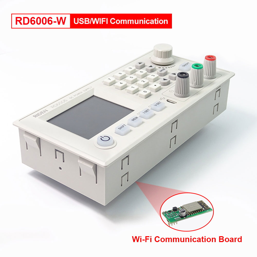 RD6006-W Riden moduł zasilacz laboratoryjny regulowany mikroprocesorowo 0V do 60V 6A 360W WiFi aplikacja Andorid