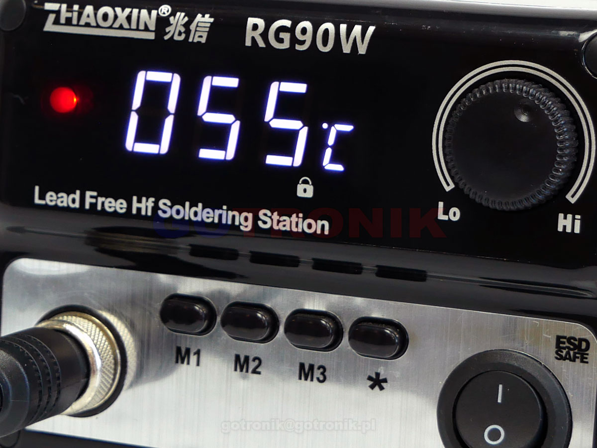 Stacja lutownicza RG90W Zhaoxin. Lead Free HF Soldering Station - Bezołowiowa stacja lutownicza HF High Frequency