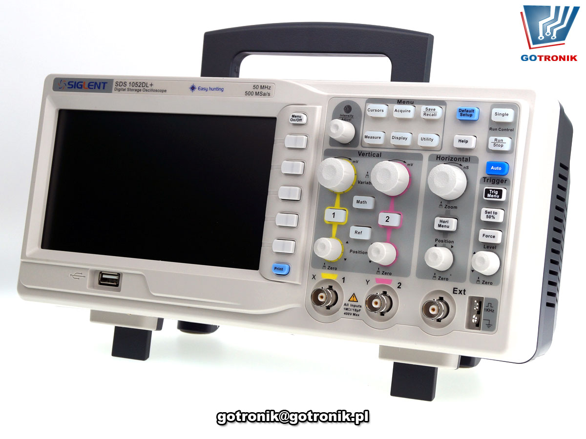 SDS1102CML+ oscyloskop cyfrowy dwukanałowy 100MHz Siglent uniwersalny LCD z kolorowym ekranem