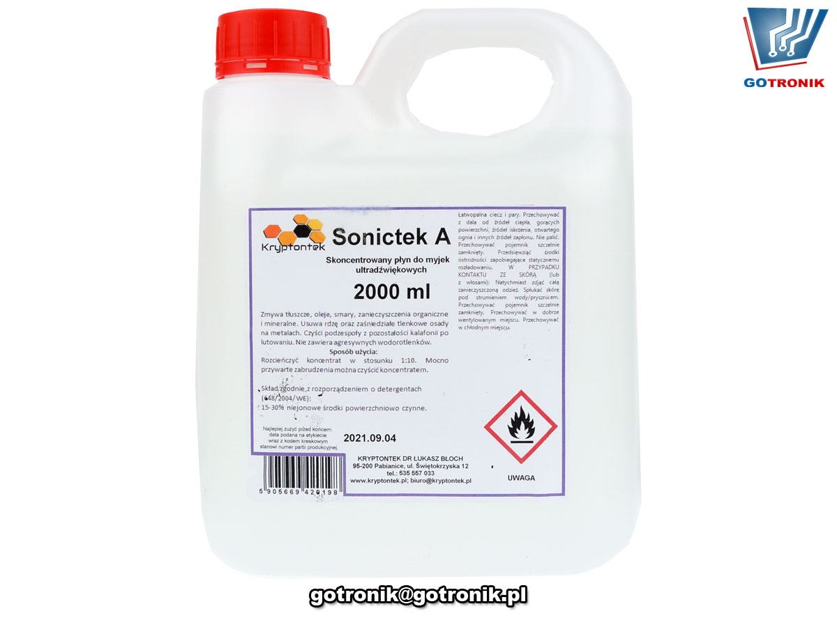 Sonictek A koncentrat do myjek ultradźwiękowych 2L CHEM-041