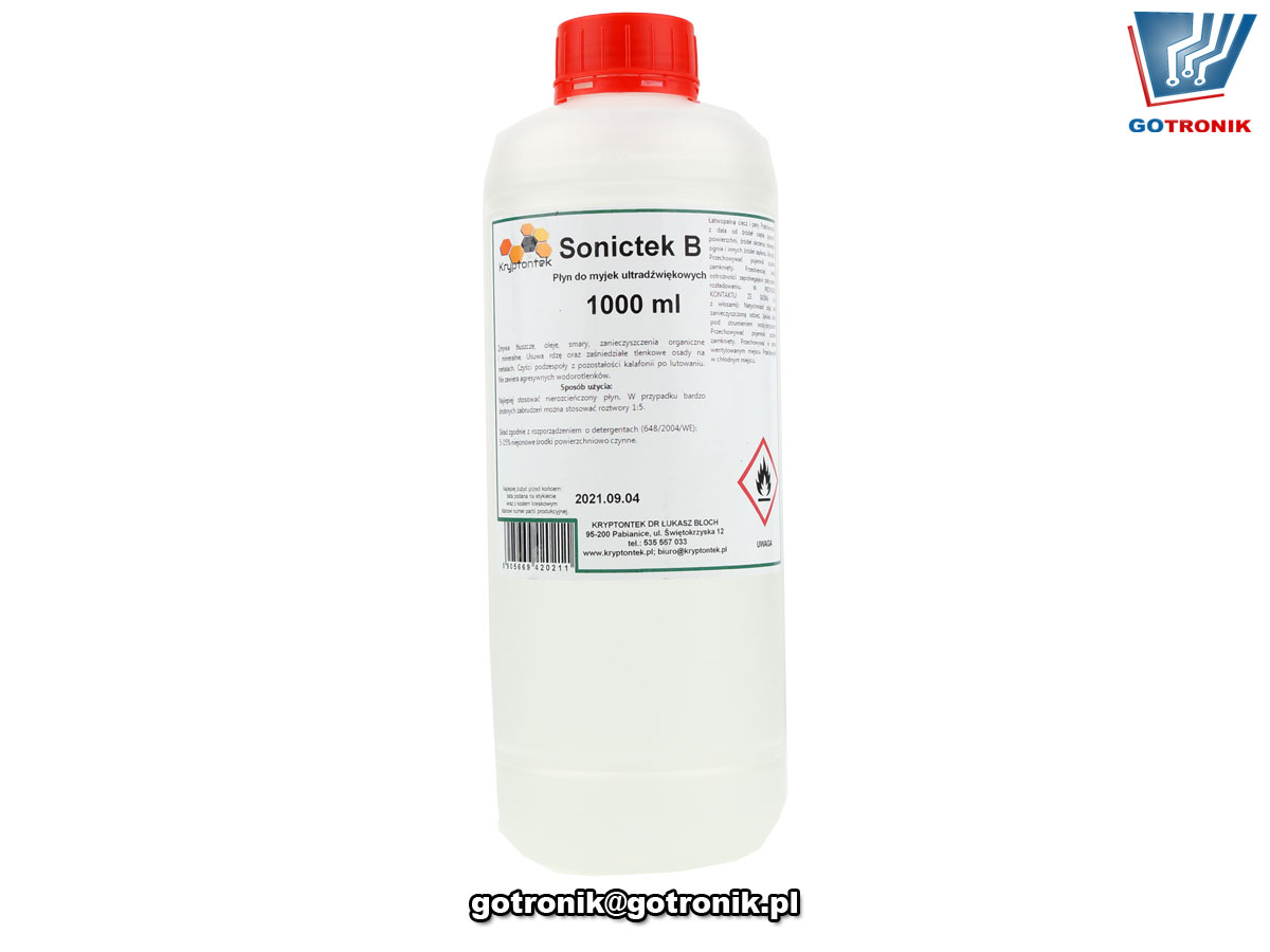 Sonictek B wielozadaniowy płyn do myjek ultradźwiękowych 1L CHEM-038