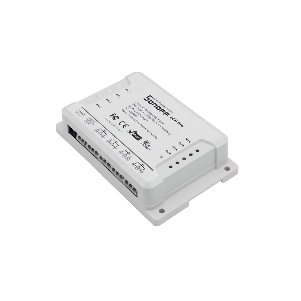 Sonoff 4CH Pro R2 przełącznik (przekaźnik) sterowany zdalnie przez Wifi 4 kanałowy (4 wyjścia) na szynę DIN IM171108006