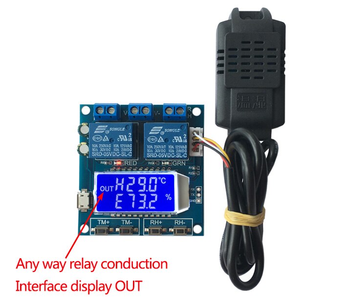 Regulator temperatury i wilgotności XY-TR01 mikroprocesorowy moduł cyfrowego regulatora temperatury i wilgotności BTE-705 