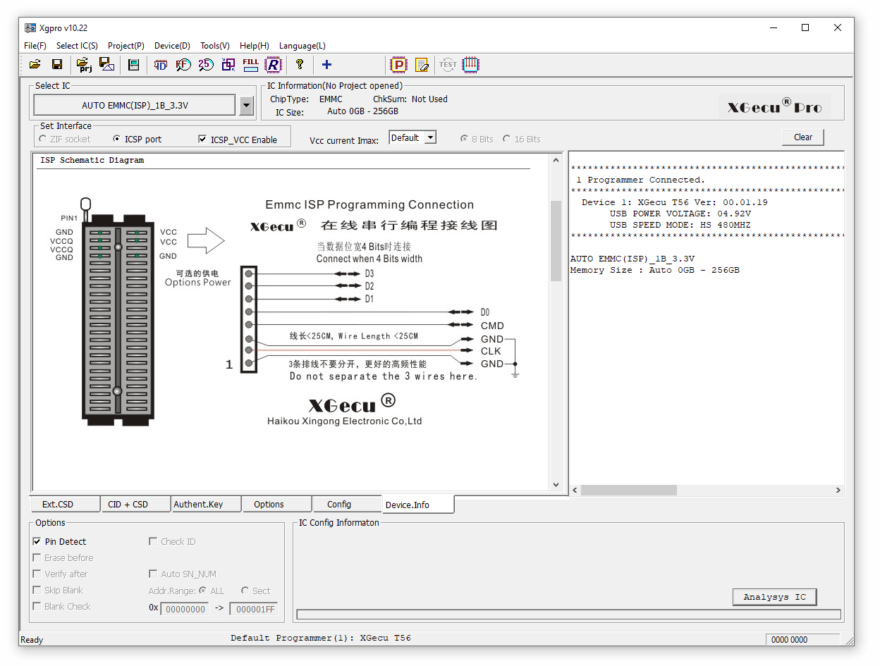 XGecu T56 uniwersalny programator ZIF48 USB