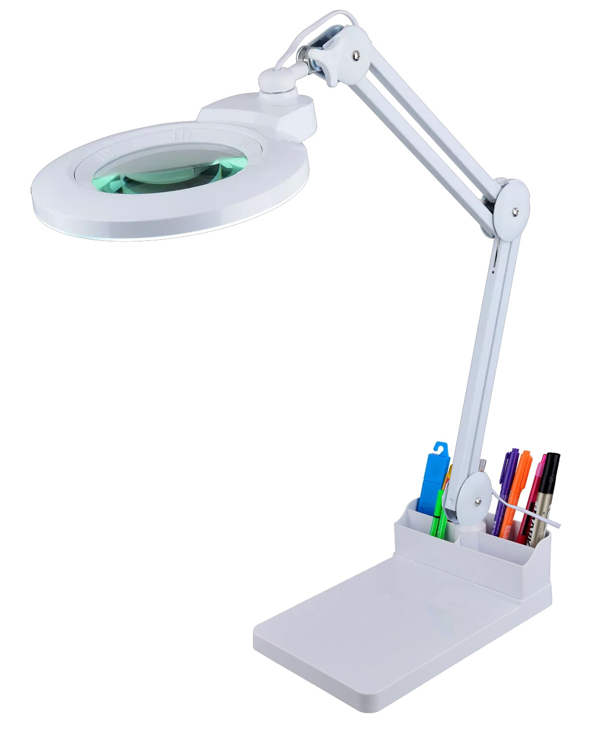 LAM-057 prostokątna podstawa na stół do lampy z lupą, podstawka biurkowa do lamp z lupą, podstawka na blat do lampy z lupą,
