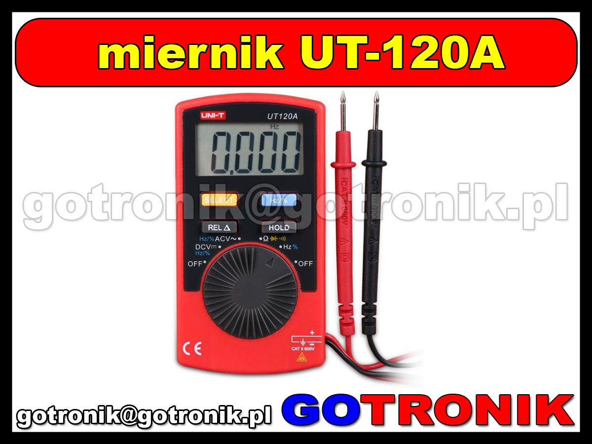 Miernik uniwersalny Uni-T UT120A 5901436774563 MIE0143 kieszonkowy miernik