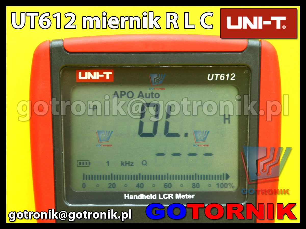 UT612 Unit miernik do pomiarów elementów biernych RLC / LCR czyli R - rezystorów L - cewek i C - pojemności kondensatorów