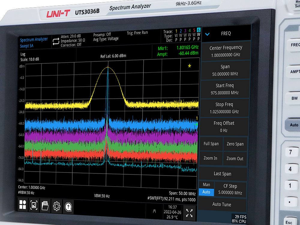 UTS3036B analizator widma 3,6GHz