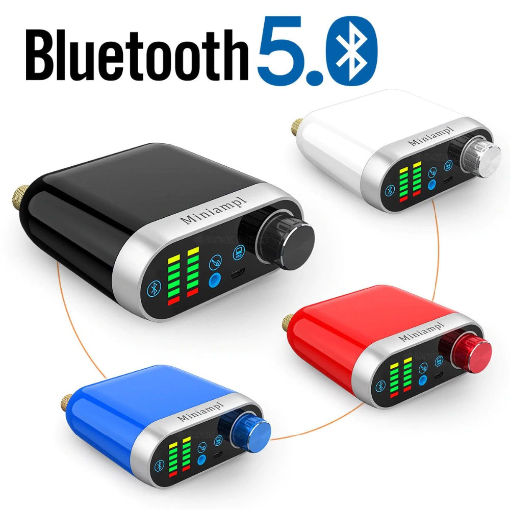 wzmacniacz audio akustyczny 2x50W Bluetooth USB aux in jack wskaźnik wysterowania VU BTE-857