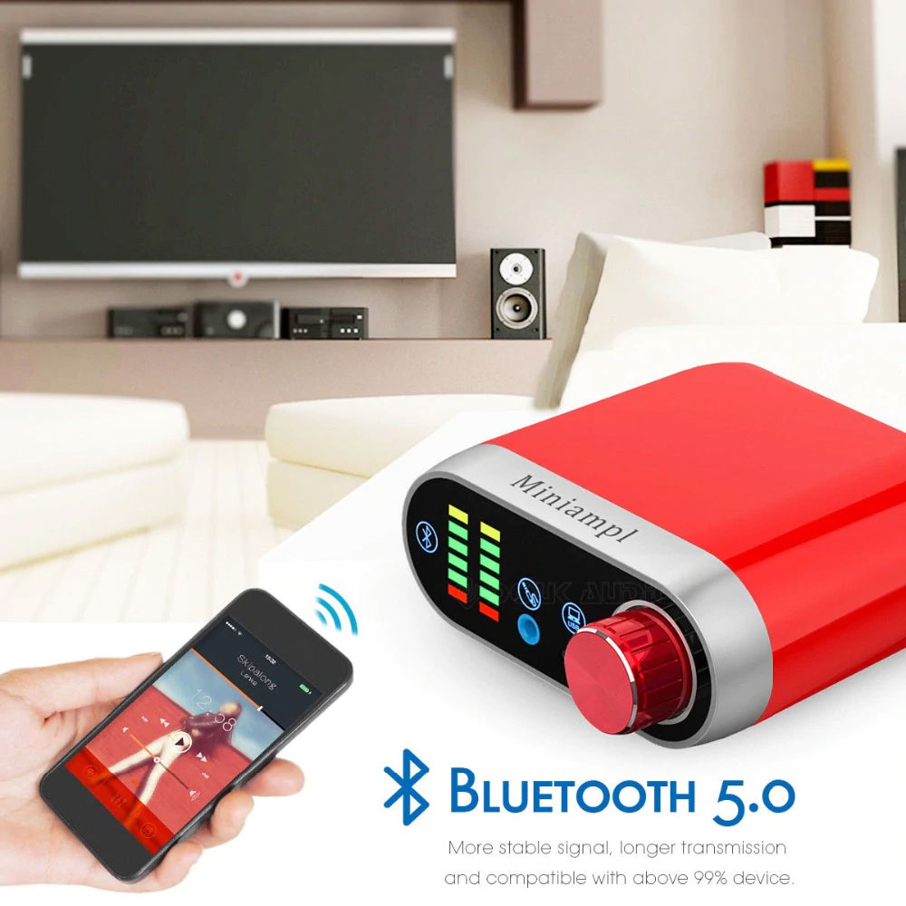 wzmacniacz audio akustyczny 2x50W Bluetooth USB aux in jack wskaźnik wysterowania VU BTE-858