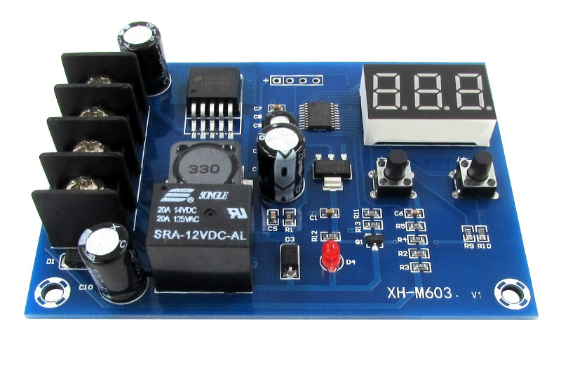 BTE-104 kontroler regulator ładowania ładowarki akumulatora 12V z przekaźnikiem mikroprocesorowy XH-M603