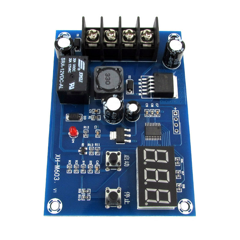 BTE-104 kontroler regulator ładowania ładowarki akumulatora 12V z przekaźnikiem mikroprocesorowy XH-M603