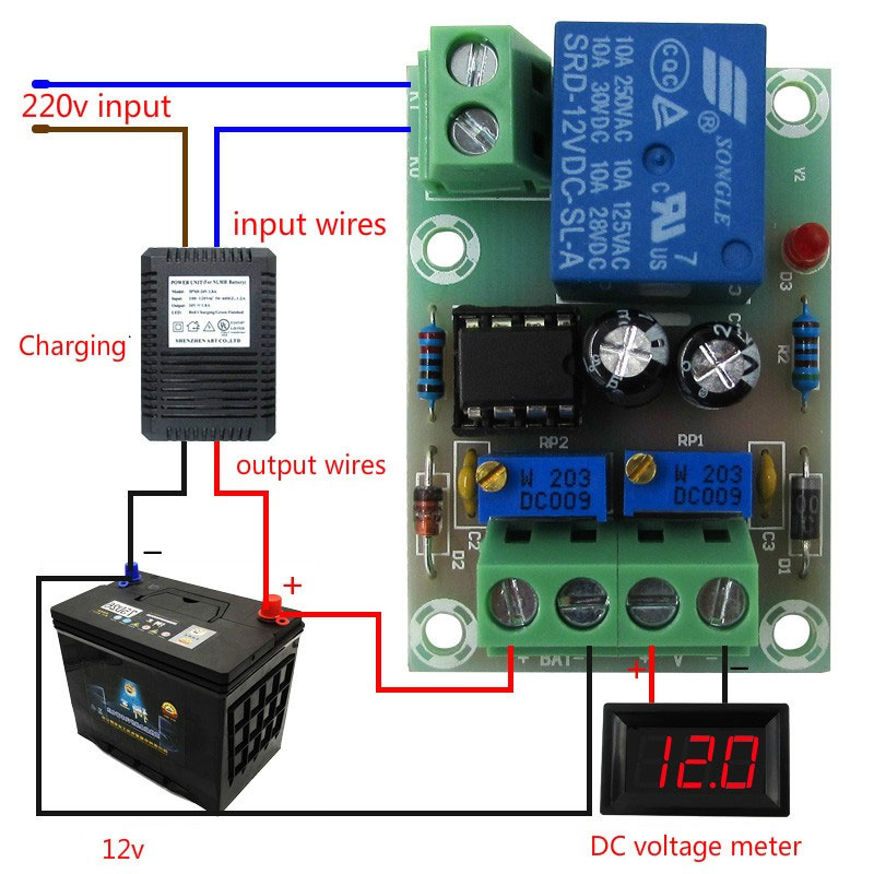 Kontroler regulator ładowania akumulatorów 12V 120 volt wiring diagram for camper 