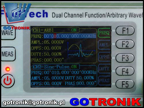 FY6800 Feeltech generator funkcyjny arbitralny stołowy laboratoryjny DDS dwukanałowy, miernik częstotliwości 100MHz FY-6800