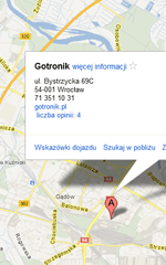 Mapa dojazdu do Gotronik
