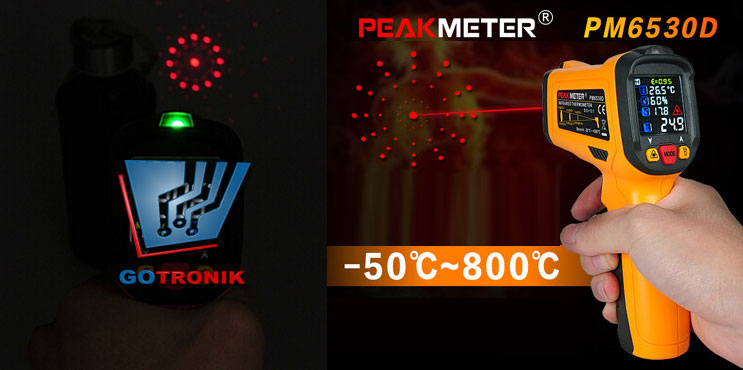 Peakmeter pm6530d pirometr na podczerwień miernik temperatury UV led